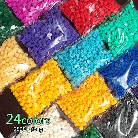 6000 pièces 8*8mm diamant blocs de construction 24 couleurs 250 pièces/sac bricolage 3D petite brique pour enfants jouet éducatif enfants cadeaux ► Photo 1/6