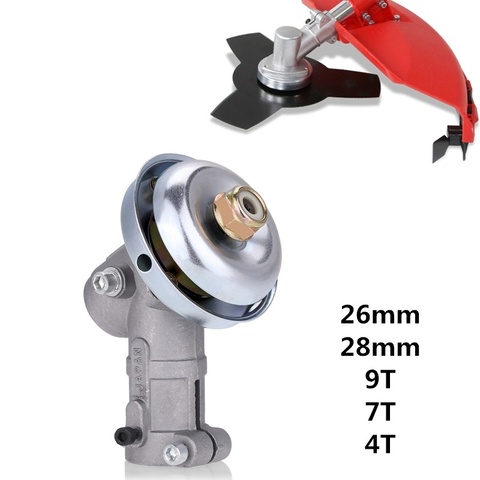 Tête de boîte de vitesse en aluminium de remplacement de coupeur de brosse 26mm 28mm 4T 7T 9T ► Photo 1/6