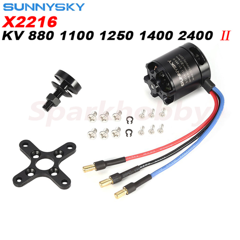 1 pièce d'origine SUNNYSKY X2216 KV880/KV1100/KV1250/KV1400/2400KV moteur Brushless (arbre plat) pour avion RC F3A 182 à voilure fixe ► Photo 1/6