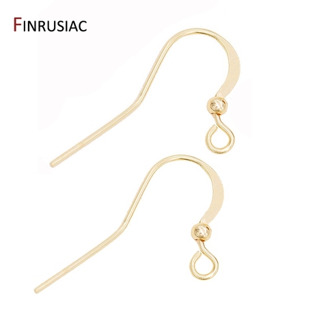 Boucles d'oreilles crochets, plaqué or 14K, accessoires de bijoux, bricolage en gros ► Photo 1/6