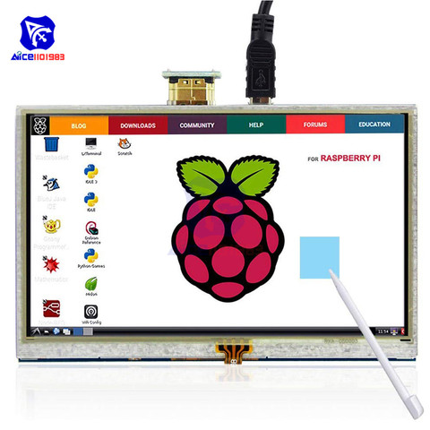 Diymore 5 pouces écran tactile ILI9486L 800x480 TFT écran LCD Interface HDMI avec stylo pour framboise Pi 4B 3B + 3B 2B + Windows 10 7 ► Photo 1/6