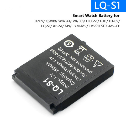 GTF – batterie Rechargeable au lithium pour montre connectée QW09 DZ09 W8, LQ-S1 V, 3.7 mAh, 380 ► Photo 1/6