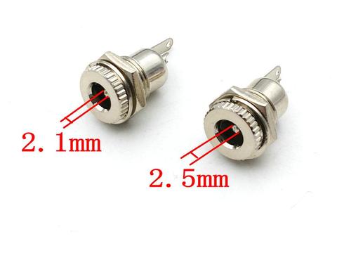 Connecteur de prise d'alimentation cc, 4 pièces en cuivre, 5.5mm x 2.1mm 2.5mm, prise de prise de courant cc, femelle de montage sur panneau ► Photo 1/3