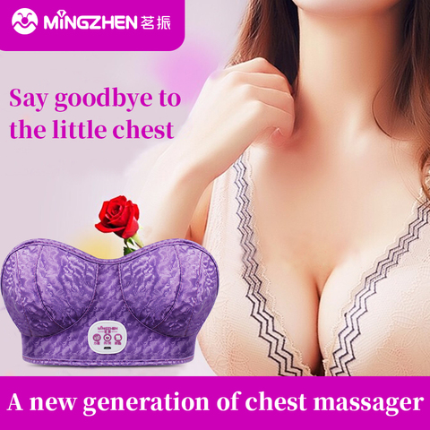 MZ électrique soutien-gorge masseur sein agrandissement braBeauty poitrine poitrine affaissement infrarouge hyperplasie Tourmaline Massage Vibration soutien-gorge ► Photo 1/6