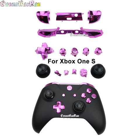 Kit de boutons de déclenchement pour Microsoft Xbox One S Slim, 19 couleurs, placage solide, RB LB pare-chocs RT LT, manette analogique Dpad ► Photo 1/6