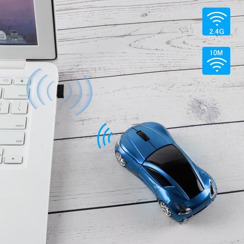 Souris sans fil 2.4G récepteur souris optique 1600DPI 3D Mini PC bureau jeu souris conception de voiture ordinateur Mause pour ordinateur portable Mac enfant cadeau ► Photo 1/6