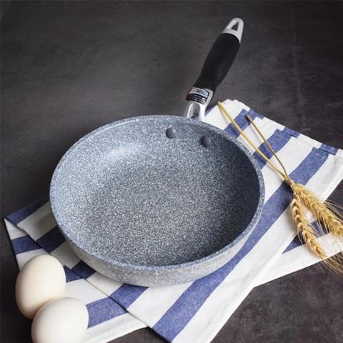 Poêle 28cm Wok poêle antiadhésive poêle chaudron Induction cuisinière poêles à crêpes poêle à oeufs cuisinière à gaz maison jardin ► Photo 1/6