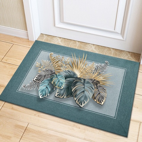 Tapis de douche Floral antidérapant pour chambre à coucher, tapis de bain nordique pour la cuisine, plaque d'entrée, sol de chambre à coucher, 40x60cm ► Photo 1/5