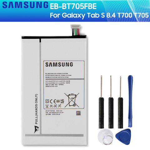 SAMSUNG Batterie De Rechange D'origine EB-BT705FBC EB-BT705FBE Pour Samsung GALAXY Tab S 8.4 T700 T705 Tablet Batterie 4900 mah ► Photo 1/6