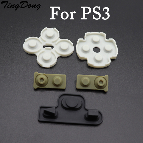TingDong – manette DualShock en caoutchouc souple de remplacement, pour PS3 Sony PlayStation 3, avec clavier adhésif en Silicone conducteur ► Photo 1/4