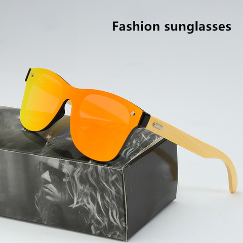 Lunettes de soleil polarisées en bois naturel pour homme, accessoire de conducteur de mode en bois Original ► Photo 1/6