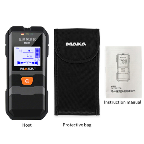 MAKA MK09 Portable LCD rétro-éclairage affichage infrarouge détecteur de métaux haute précision objets métalliques fil d'acier cuivre Tube Finder profondeur ► Photo 1/6