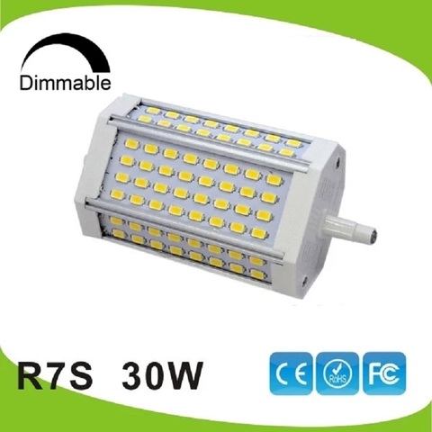 Dimmable 30w led R7S lumière 118mm R7S lampe pas de ventilateur J118 RX7S remplacer 300W lampe halogène AC110-240V ► Photo 1/6