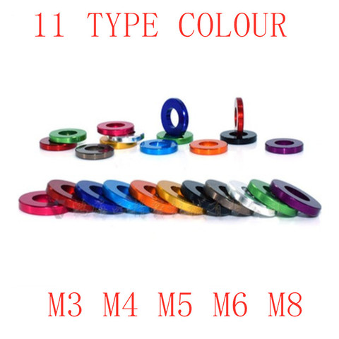 Rondelle à joint plat en aluminium coloré pour pièce RC, 10-20 pièces/lot M3 M4 M5 M6 M8 ► Photo 1/1