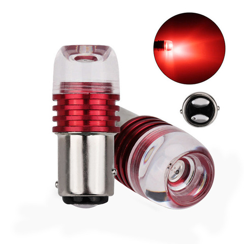 Offre Spéciale 2 pièces ampoules pour voiture feux de frein arrière Auto clignotant lampe ampoule rouge 1157 BAY15D P21/5W stroboscope clignotant projecteur LED ► Photo 1/6