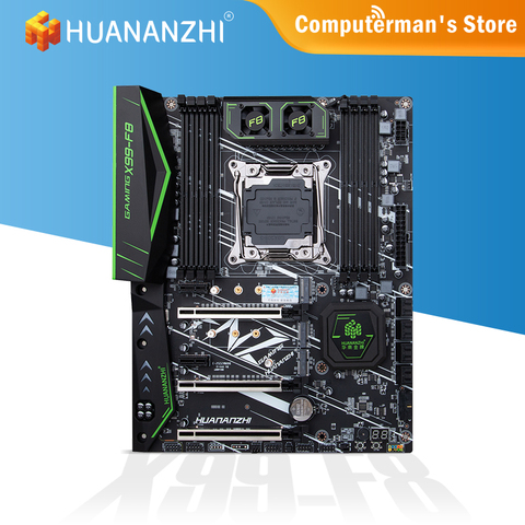 HUANANZHI X99 F8 X99 carte mère Intel XEON E5 LGA2011-3 toutes les séries DDR4 RECC NON-ECC mémoire double NVME M.2 poste de travail serveur ► Photo 1/6