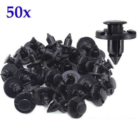 50 pièces 01553-09321 8mm en plastique Rivets Clips pour Subaru Nissan NV Altima Maxima Murano Versa Sentra Infiniti voiture garde-boue pare-chocs retenue ► Photo 1/6