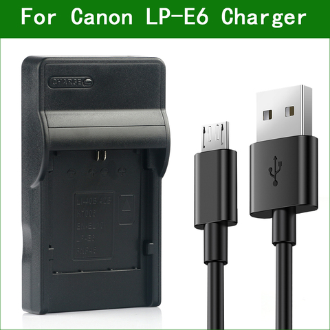 Chargeur de batterie pour appareil photo numérique, LP-E6 LP-E6N LC-E6, pour Canon EOS 5DS R, 5D Mark IV, 6D Mark II, XC10 XC15, LC-E6E ► Photo 1/6