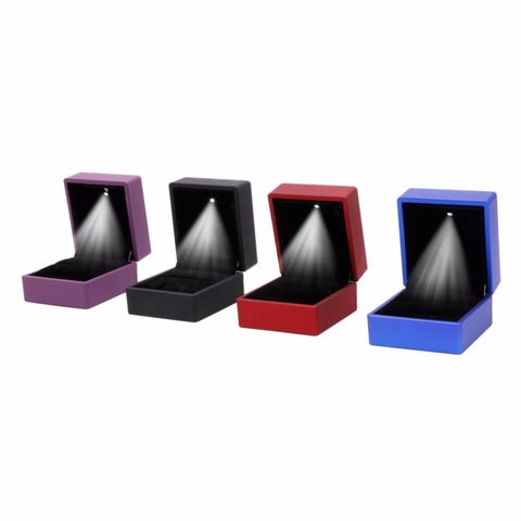 Boîte cadeau éclairée par LED pour boucles d'oreilles et fiançailles, présentoir de bijoux, nouvelle collection ► Photo 1/6