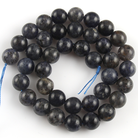 Perles de cristal de Shungite de Graphite de russie naturelle rondes perles de pierre d'espacement en vrac pour la fabrication de bijoux bricolage Bracelet de guérison d'énergie 15