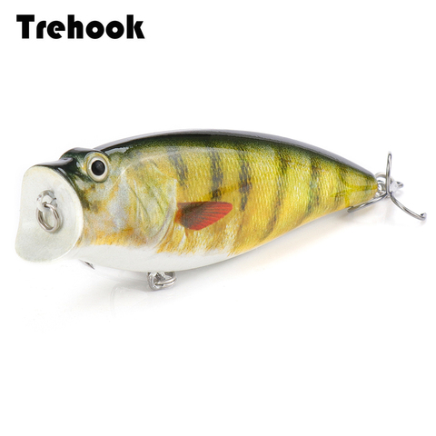 TREHOOK – appât artificiel dur pour la pêche en surface, leurre pour attraper des poissons comme les brochets, matériel pour pêcher, avec wobbler, crankbait, Popper potelé, 9cm, 17g ► Photo 1/6