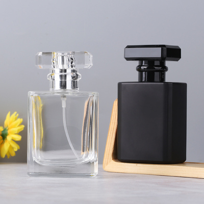 5 pièces 50ml bouteilles de parfum noires transparentes poche de voyage bouteilles de pulvérisation en verre bouteilles vides vaporisateur vaporisateur vaporisateur atomiseur ► Photo 1/5