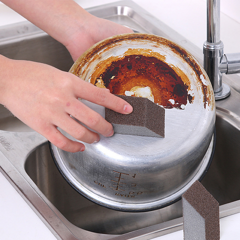 Brosse magique en éponge en coton, Nano pour décontamination, pour le Pot de lavage de la maison et cuisine, accessoire de nettoyage ► Photo 1/6