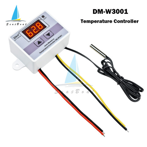 DM-W3001 contrôle de température numérique micro-ordinateur Thermostat interrupteur thermomètre refroidissement chauffage pour incubateur 12V 24V 110-220V ► Photo 1/6