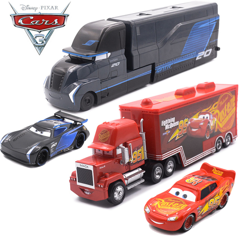 Voiture jouet Disney Pixar Cars 3 en métal, éclairage tempête Jackson, camion McQueen Mack, Golden Curz, véhicules jouet, cadeau de noël et d'anniversaire pour enfants ► Photo 1/5