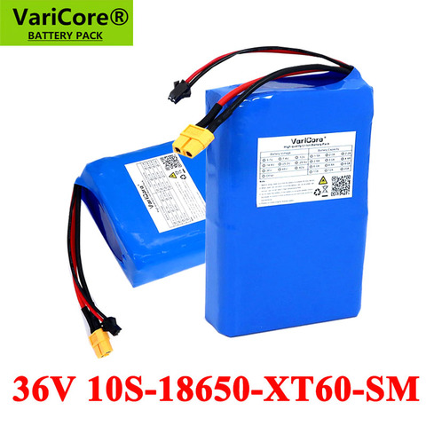 VariCore – batterie Lithium 36V 12ah 10ah pour vélo électrique, 18650 8Ah, BMS 20a à haut débit pour équilibrer le support d'avion pour scooter, tondeuse à gazon ► Photo 1/6