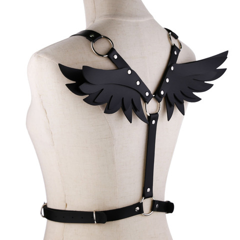 Sexy ailes en cuir corps harnais femme mode Goth Punk sangle Festival filles Lingerie Cosplay bijoux ► Photo 1/6