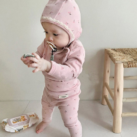 MILANCEL-pyjama en coton pour bébé et garçon, ensemble de sommeil pour bébé imprimé de cerise ► Photo 1/6