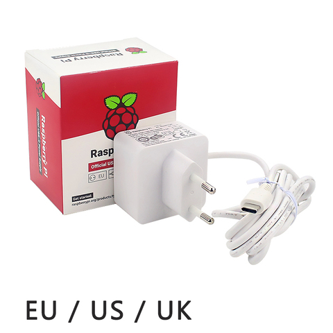 Raspberry Pi 4, alimentation officielle USB-C, 5.1V 3a, chargeur blanc, adaptateur d'alimentation pour Raspberry Pi 4 modèle B ► Photo 1/6
