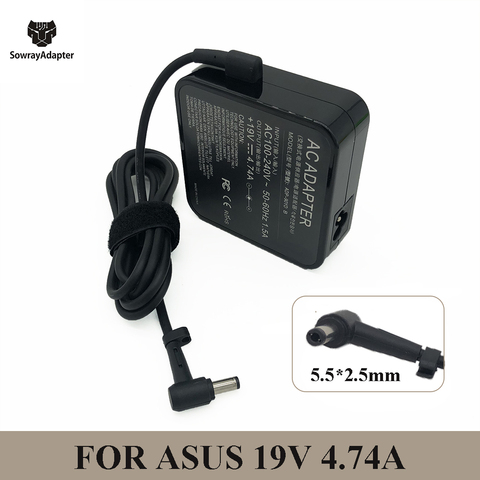 Chargeur d'alimentation pour ordinateur portable ASUS, 90W, 19V, 4,74 a, 5.5x2.5mm, adaptateur secteur pour ASUS A52F, A53E, A53S, A53U, A55A, A55VD, D550CA, D550M, D550MAV ► Photo 1/4