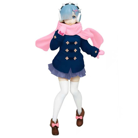 Original Taito mignon Figure d'anime Re zéro début la vie dans un autre monde Rem vêtements d'hiver Ver. Figure PVC modèle poupée jouets ► Photo 1/3