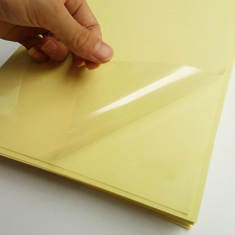 Papier autocollant A4 de haute qualité à 25 microns d'épaisseur, blanc et transparent, pour imprimante laser ► Photo 1/3