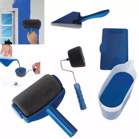 Rouleau pour la peinture, 8 pièces, ensemble d'outils professionnels pour la peinture murale de bureau, ensemble d'outils professionnels pour la peinture murale ► Photo 1/6