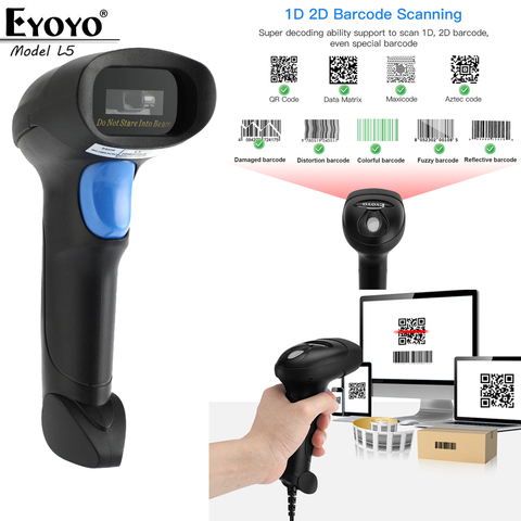 Eyoyo – scanner automatique de Codes à barres QR 2D, portable, USB, lecteur de Codes à barres CCD, matrice de données, Scanner d'images ► Photo 1/6
