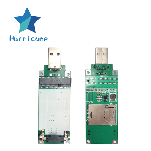 Adaptateur MiniPCIe vers USB2.0 avec connecteur de fente pour carte SIM, PCIe-USB2.0 pour EC25 EP06 MC7455 ME909s-120 MC7354 MC7304 MC7430 ► Photo 1/1