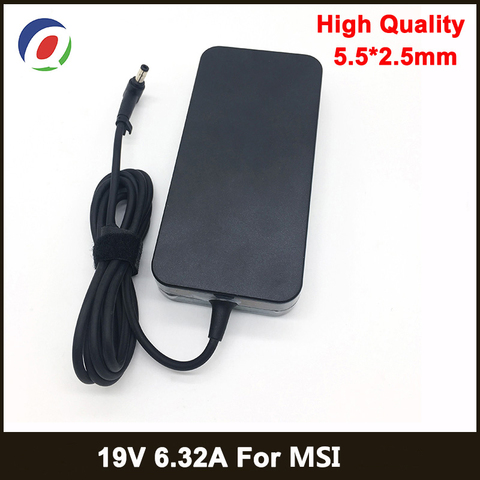 19V 6.32A 5.5*2.5mm 120W Adaptateur Pour Ordinateur Portable Ordinateur Portable Alimentation Pour MSI GE70 GE60 GE72 GS70 GP60 GX60 A12-120P1A A120A010L CHARGEUR ► Photo 1/6