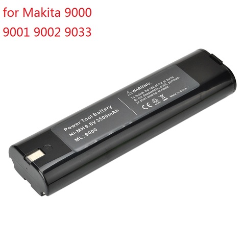 Batterie Ni-MH 9.6 ah 9000 V pour Makita, pour modèles 9001, 9002, 9033, 9600, 193890, 192696, 9, 632007, 2,, 4, 5090D, 6012HD, 4190D, 4190DW, 4300D, 4390D ► Photo 1/6