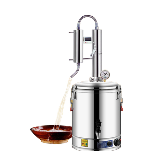 220V alcool Whisky Moonshine encore petit vapeur de vin, machine de distillation de rosée pure, petit extracteur d'huile essentielle domestique ► Photo 1/6