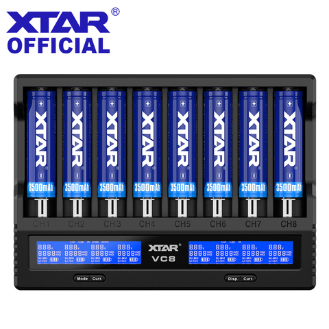 XTAR 18650 Batterie Chargeur VC8 = VC4 + VC4S QC3.0 Chargeur Rapide de Charge De Type C ÉCRAN LCD USB Chargeur Pour 21700 20700 18650 Batterie ► Photo 1/6