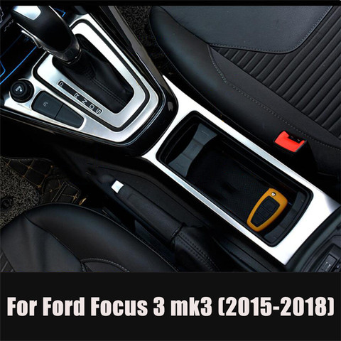 Porte-gobelet d'eau de boîte de vitesses, garniture de panneau, décoration intérieure, cadre autocollant pour Ford Focus 3 mk3 2015 – 2022 ► Photo 1/5