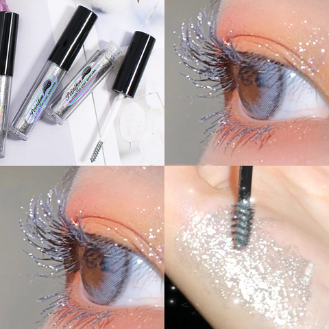 Mascara à paillettes de diamant cassées, Film étanche à séchage rapide, maquillage pour les yeux, épais et brillant ► Photo 1/6