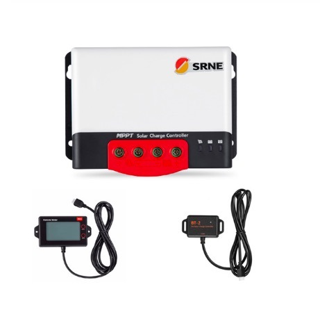 Contrôleur automatique de Charge solaire 12v 24v, 30A SRNE, pour batteries au lithium, régulateur de Charge avec écran LCD BT-2 RM-6 ► Photo 1/6