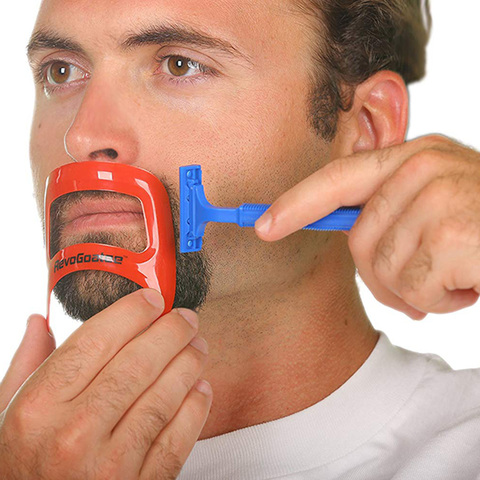 1 pièces moustache barbe style modèle barbe pochoir peigne brosse à cheveux pour hommes barbe mise en forme coupe outils Salon de beauté fournitures ► Photo 1/6