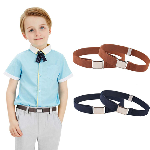 9 Styles de ceintures pour enfants en bas âge, ceinture élastique extensible réglable avec boucle pour garçons et filles ► Photo 1/6