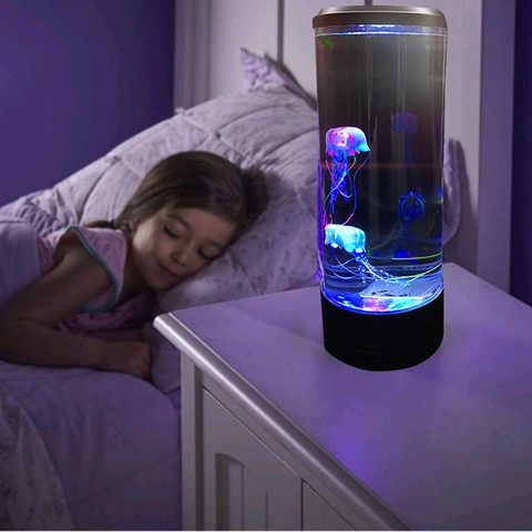 Chevet LED éclairage bureau méduses poissons tropicaux Aquarium réservoir lumière LED relaxant chevet humeur atmosphère veilleuse lampe ► Photo 1/6