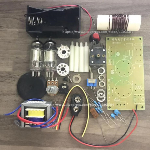 1 pièces/lot kit de radio tube régénératif DC deux lumières à ondes courtes/ondes moyennes kit de radio tube AM avec carte de circuit imprimé livraison gratuite ► Photo 1/4